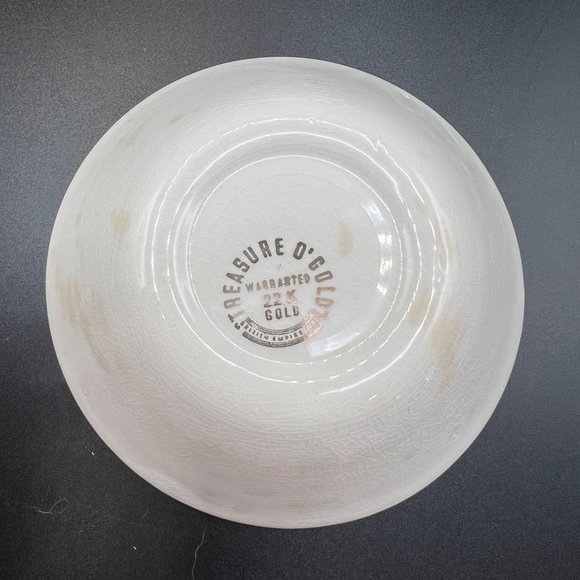 British Empire Ware Treasure O'Gold Fruit Dessert Sauce Bowl 22K Gilt Set of 4 - Picture 11 of 15